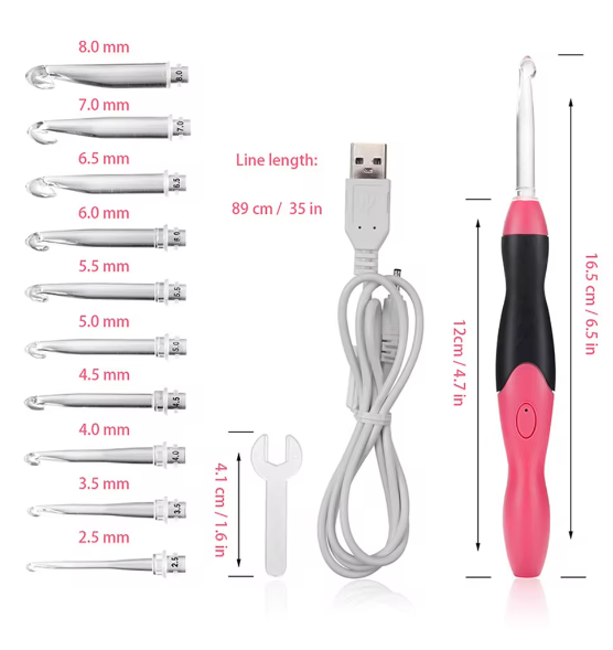 BrightKnit™ 11-in-1 LED Crochet Needles